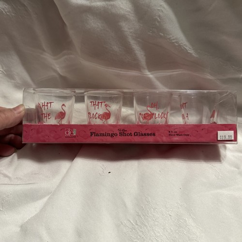 Flamingo shot glasses - , nib