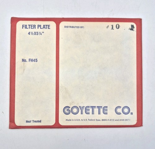 Vtg welders filter plate lens - plate,