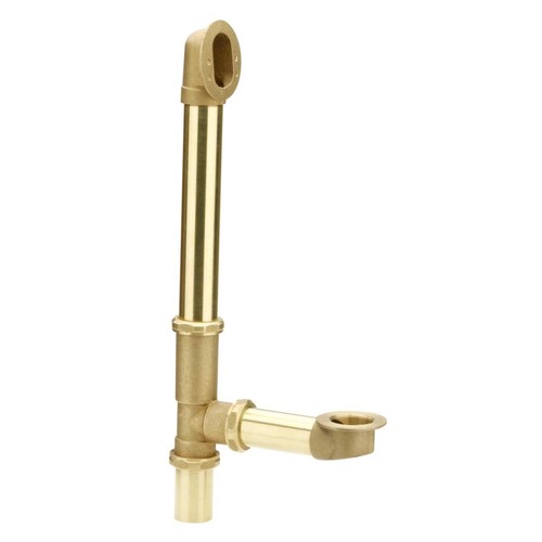 Solid brass tub drain overflow - brass,