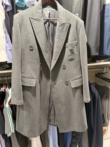 Men gray double breasted - men’s,