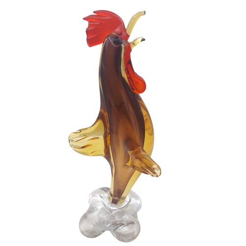 Read hand blown glass - hand,