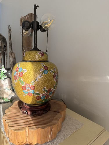 Yellow chinese cloisonné - yellow,