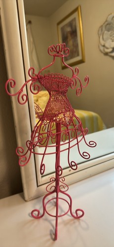 Pink metal dress - pink, jewelry