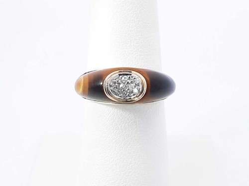 Tiger eye diamond inlay - eye,