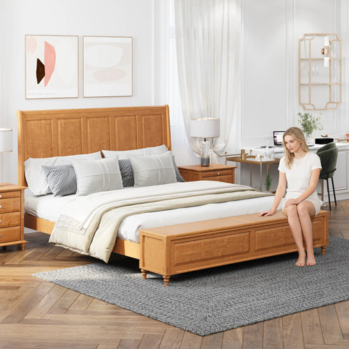 King size bed - solid, wood