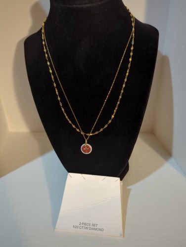 Diamond necklace cross - 2-pc.,