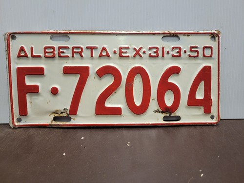 1950 alberta license plate tag - 1950,