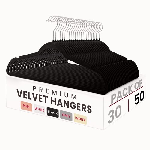 Velvet hangers flocked - hangers,