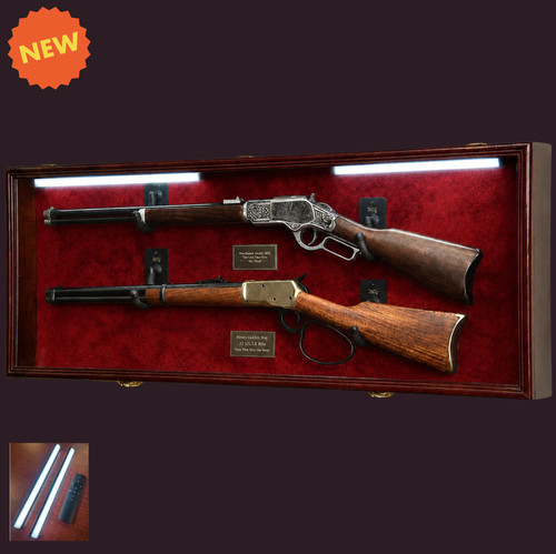 Gun display case double - gun,