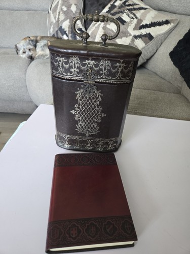 Vintage gothic leather caddy - vintage,