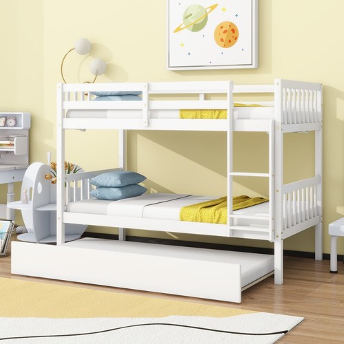 Twin over wood bunk - bunk, bed