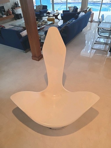 Midcentury white tulip chair - midcentury,