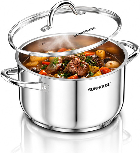 Stock pot with lid large - with, 7