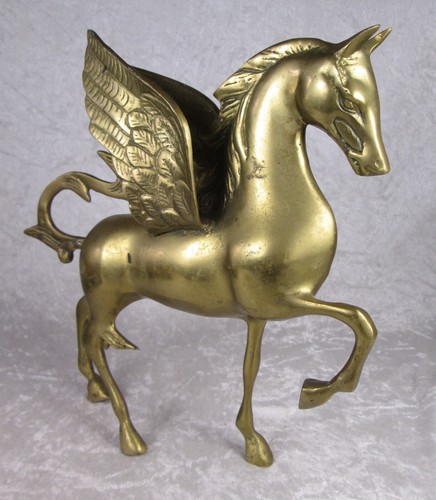 Brass pegasus figurine winged - brass,