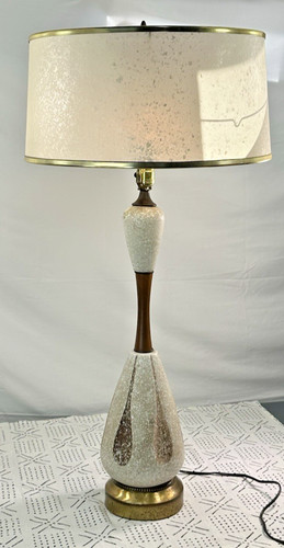 Mcm vtg lamp ceramic atomic - lamp,