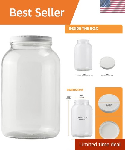 Glass jar with metal lid - jar, 1