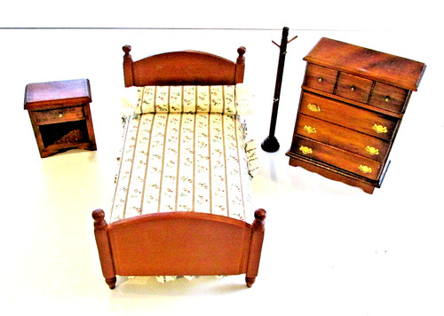 Miniature single bed - miniature,
