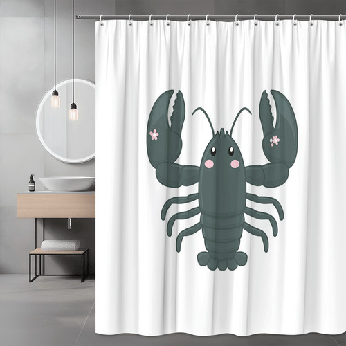 Cute lobster cartoon shower - lobster,