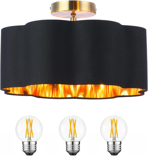 Light semi flush mount - 3-light,