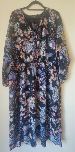 Nwt plus black sheer floral - nwt, 1x