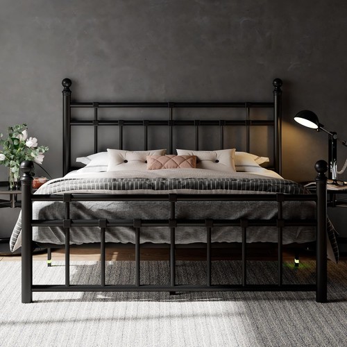 Queen metal platform bed - metal,