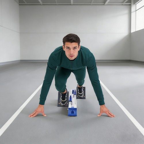 Starting blocks runway track - runway,