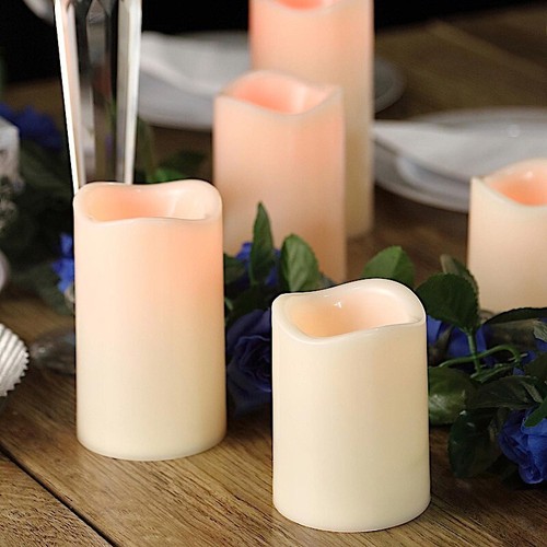 Pcs ivory led pillar - pillar, candles