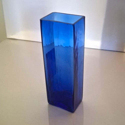Blue glass flower - blue,