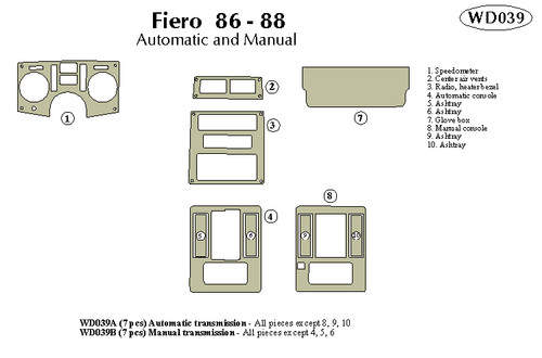 Pontiac fiero 1986 1987 1988 - fiero,