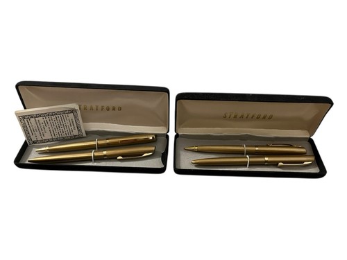 Vintage stratford gold pen - gold,