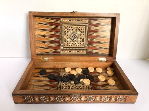 Vintage syrian mosaic wooden - syrian,