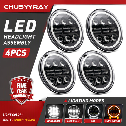 4pcs 5 75 - round, led