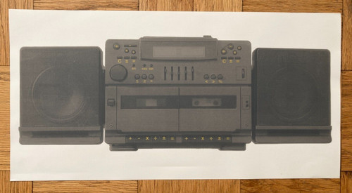 Vintage framed painting - painting, radio