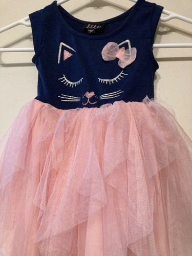 Pink blue cat - design, bow