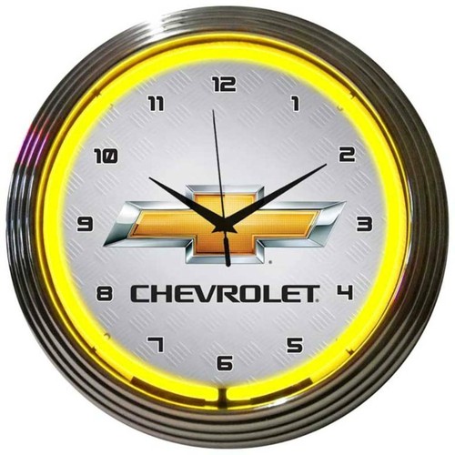 Neon clock sign - neon, bowtie