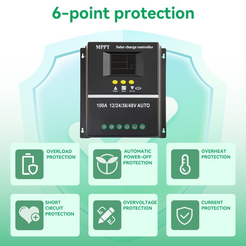 Mppt 100a 4800w solar charge - 100a,