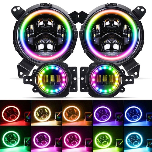 Rgb halo led headlights - 9'',