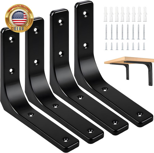 Metal shelf brackets - shelf, brackets,