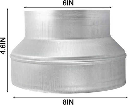 Duct reducer 6 hvac - 8",