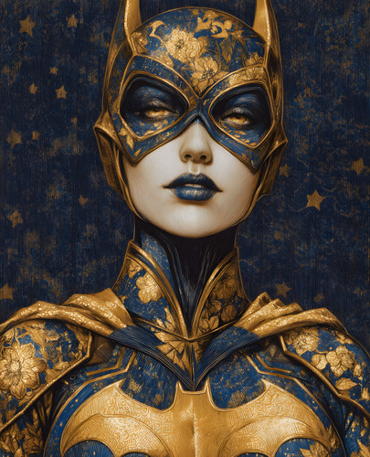 Batgirl blue and gold - batgirl, in