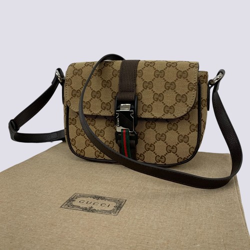 Gucci monogram canvas web - gg,