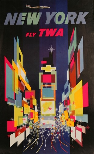 Vintage david klein twa poster - klein,