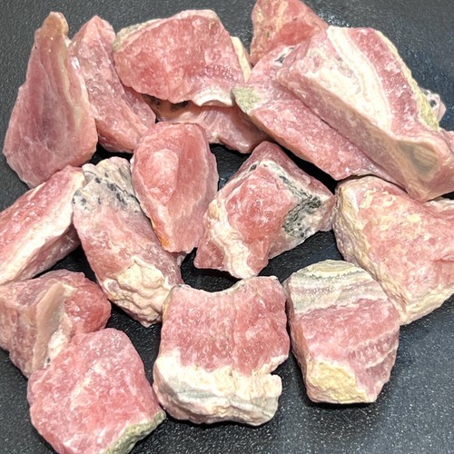 Pink rhodochrosite rough - rhodochrosite,