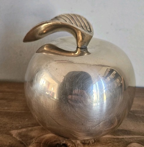 Vtg paper weight large brass - vtg,
