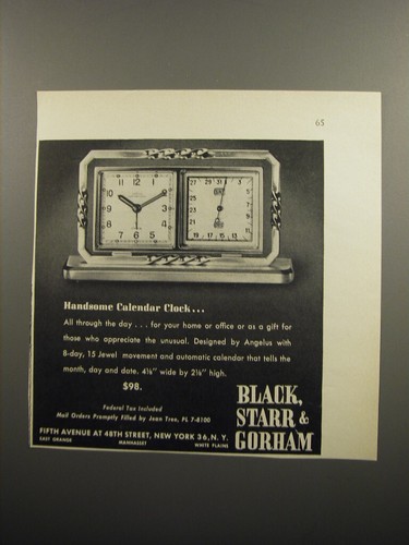1952 black starr - black,, gorham