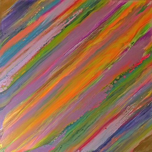 Original acrylic pour - pour, abstract