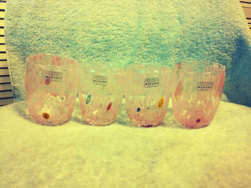 Murano glass pink clear - glass,