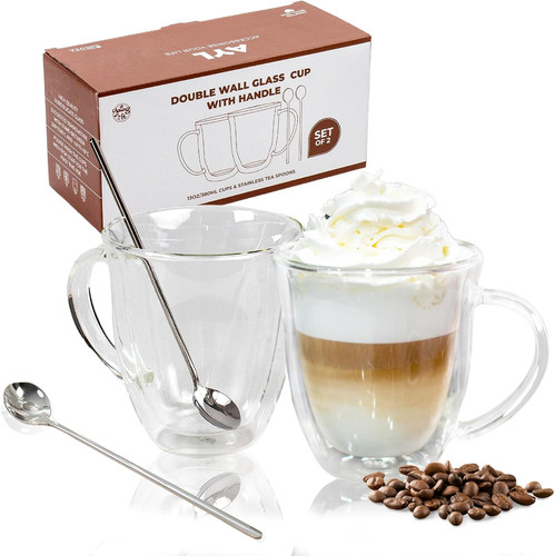 Double wall glass coffee mugs - double,