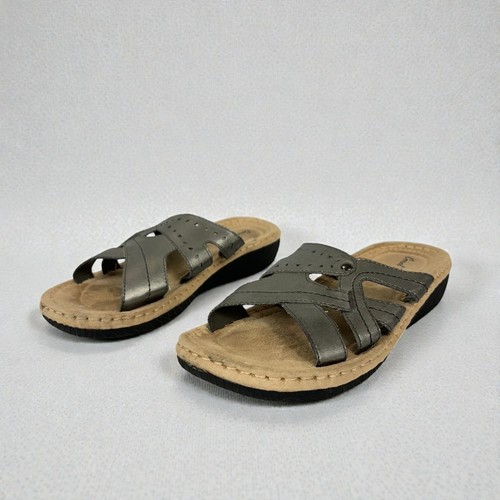 Coral bay leather - coral, slide