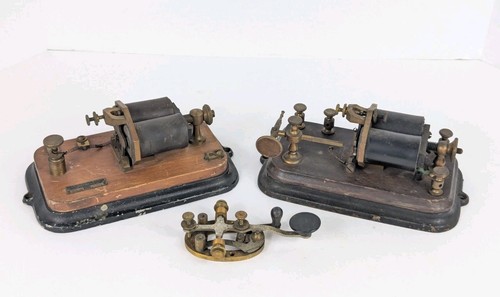 Antique vtg telegraph key and - telegraph,